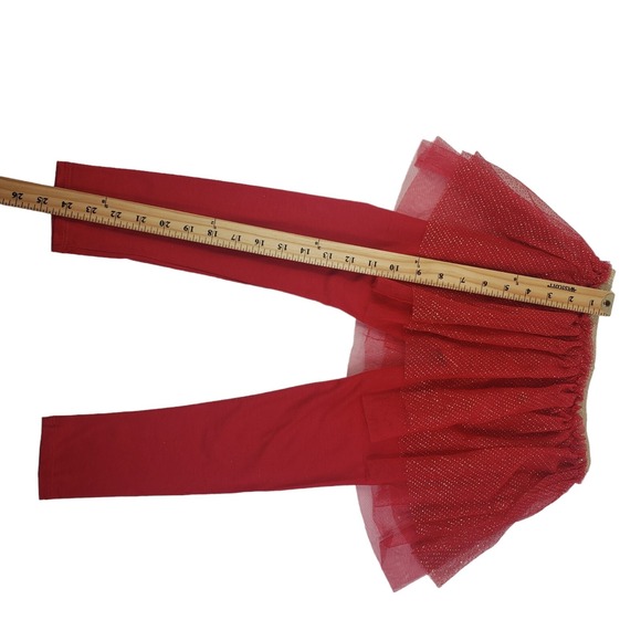 Girl's Sequin Graphic T-Shirt‎ & legging Two Piece Set Size 5  Red white New - Picture 16 of 16